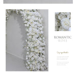 Aliflowers White Rose Series with Baby's Breath phalaenopsis orchid Artificial Flower Arrangements For Wedding Backdrop Arch Frame ALFAD004 - Ali Flowers