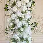 Aliflowers Luxury White Rose Wedding Arch Set for Ceremony Decoration