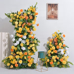 Yellow Rose Wedding Backdrop Decor with Floral Arrangement for KT Board Display